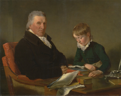 Francis Noel Clarke Mundy and His Grandson, William Mundy by Ramsay Richard Reinagle