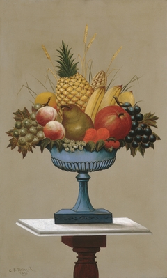 Fruit with Blue-footed Bowl by Charles S Raleigh