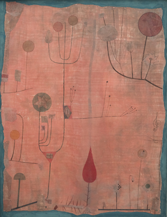 Fruits on Red by Paul Klee
