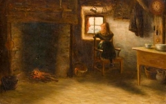 Girl in a Cottage Interior - James Coutts Michie - ABDAG009608