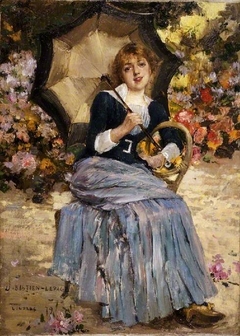 Girl with a sunshade by Jules Bastien-Lepage