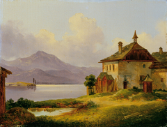 Haus am See im Salzkammergut by Edmund Mahlknecht