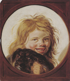 Head of a boy with a dog by Unknown Artist