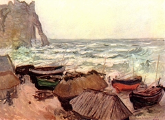 Hollowed Cliff near Étretat by Claude Monet