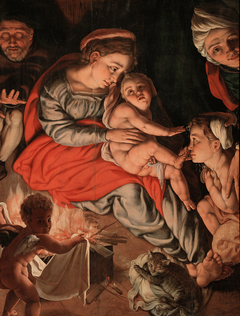 Holy Family at the fire
