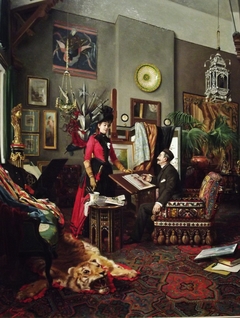In the Artist's Studio by Édouard-Antoine Marsal