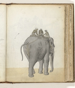 Inbinden van een olifant by Jan Brandes