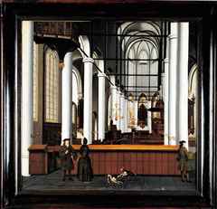 Interieur Bergkerk by anonymous painter