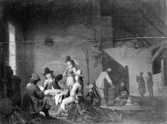 Interior of a Peasant's Cottage by Thomas Mathisen