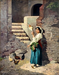 Italian peasant girl by Filippo Indoni