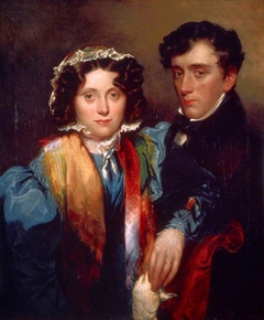 John Gibson Lockhart, 1794 - 1854, and Charlotte Sophia Scott, Mrs Lockhart, 1799 - 1837 (post-humous likeness). Son-in-law and biographer of Scott by Robert Scott Lauder