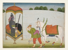 Kalki Avatar, the Future Incarnation of  Vishnu:  Page from a Dispersed Manuscript by anonymous painter