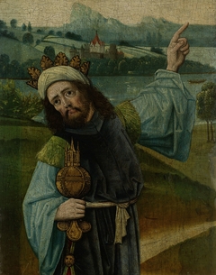 King Melchior, one of the Three Magi, Pointing at the Star, fragment from An Adoration of the Magi by Unknown Artist