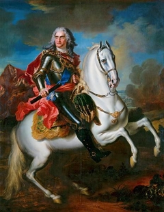 König August II. von Polen (1670-1733) zu Pferde by Louis de Silvestre
