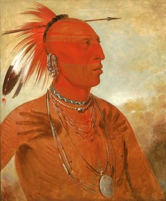 La-wáh-he-coots-la-sháw-no, Brave Chief, a Skidi (Wolf) Pawnee by George Catlin