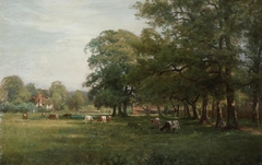 Landscape with cattle by Thomas Sidney Cooper