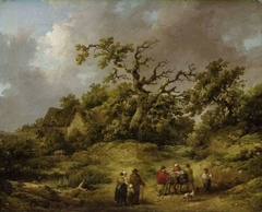Landscape with figures by George Morland