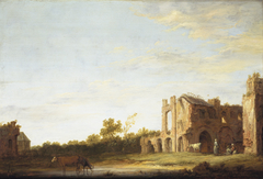 Landscape with the Ruins of Rijnsburg Abbey, near Leiden by Aelbert Cuyp