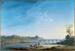 Le quai des Tuileries, le Pont-Royal, la Grenouillère by Alexandre Jean Noël