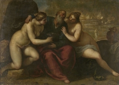 Lot and his Daughters by Jacopo Palma il Giovane