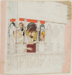 Maharaja Surat Singh (r. 1788-1828)  of Bikaner at a Window by Anonymous