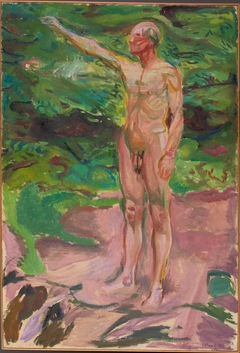 Male Nude in the Woods by Edvard Munch