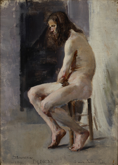 Male Nude by Stanisław Dębicki