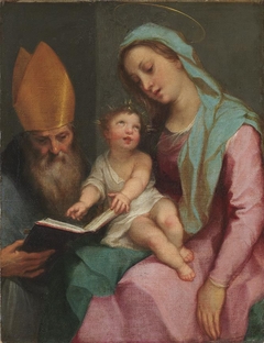 Maria mit Kind und hl. Ambrosius by Francesco Vanni