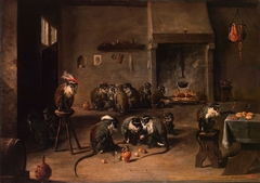 Monkeys in the Kitchen by David Teniers the Younger