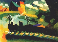Murnau View With Railway and Castle by Wassily Kandinsky