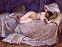 Naked Woman Lying on a Couch by Gustave Caillebotte