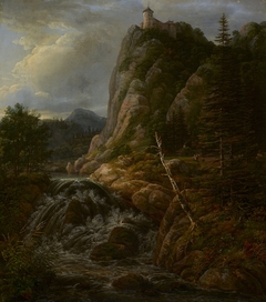 Nordic Landscape with a Castle by Johan Christian Dahl