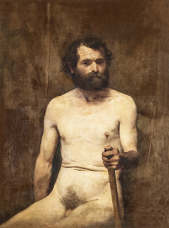 Nu masculino sentado com bastão by Eliseu Visconti