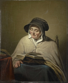 Old Woman Reading by Cornelis Kruseman