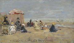 On the Beach by Eugène Boudin