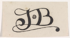 Ontwerp voor een monogram met de letters J en B by Antoon Derkinderen