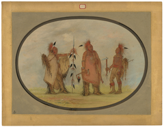 Osage Chief with Two Warriors by George Catlin