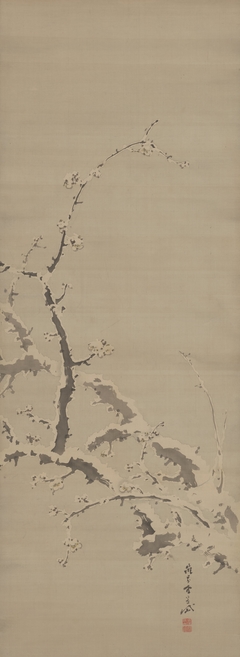 Plum Blossoms in Snow by Kishi Gantai