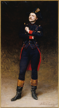 Portrait de l'acteur Léon Marais (1853-1891), dans le rôle de Martial de "Thermidor" de Victorien Sardou by Albert Antoine Lambert