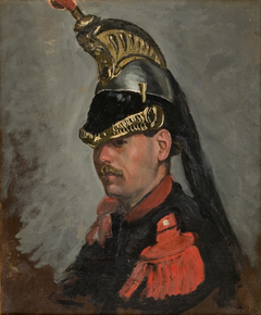Portrait de M. Alphonse Tissié en cuirassier by Frédéric Bazille