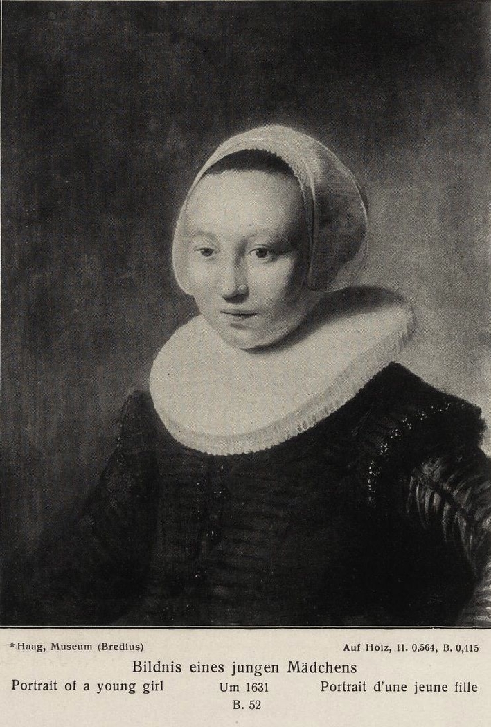 Portrait of a girl in a millstone collar