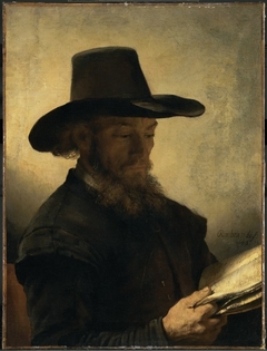 Portrait of a Man Reading by Candlelight