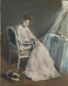 Portrait of a Seated Lady by Eva Gonzalès