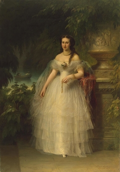 Portrait of Grand Duchess Alexandra Iosifovna by Friedrich August von Kaulbach