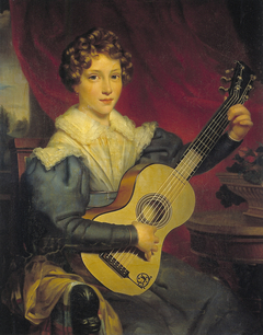 Portrait of Louise Henriëtte Ameshoff (1815-1855) by Jan Adam Kruseman
