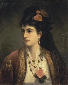 Portrait of Natalia Obrenovich, Queen of Serbia by Adèle Riché