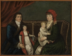 Portrait of the Lafontaine family, Leopold (1756–1812), surgeon, with his wife Teresa née Korneli (1768–1827) and daughters, Zofia (?–1831) and Wiktoria (1800–1849) by unknown