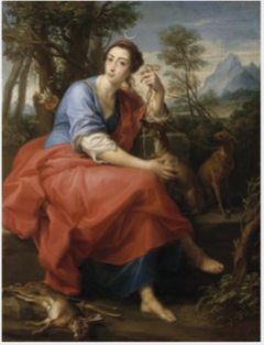 Presumed Portrait of the Marchesa Caterina Gabrielli as Diana by Pompeo Batoni