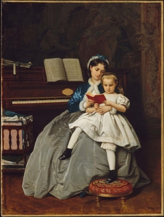Reading Lesson by Auguste Toulmouche
