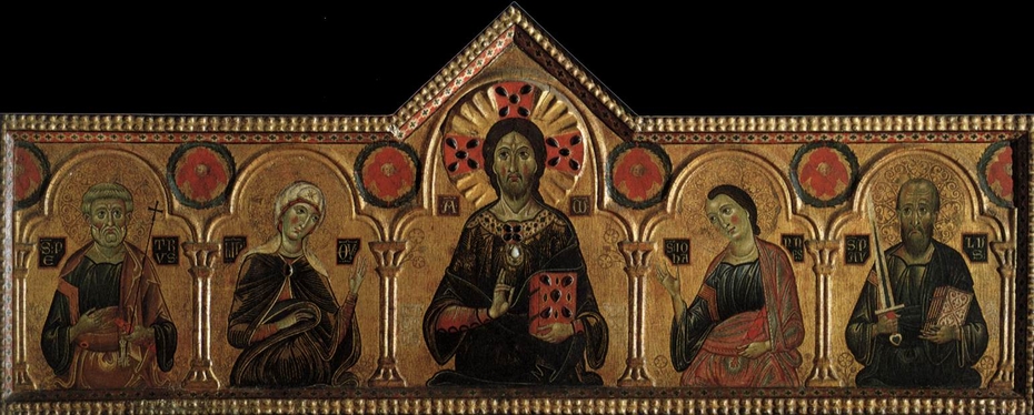 Redemptor between the Virgin and three Saints